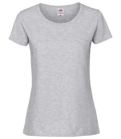 Fruit of the Loom Ladies Iconic 195 T-Shirt in Heather Grey