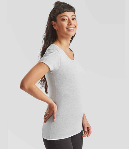 Fruit of the Loom Fruit of the Loom Ladies Iconic 195 T-Shirt Heather Grey