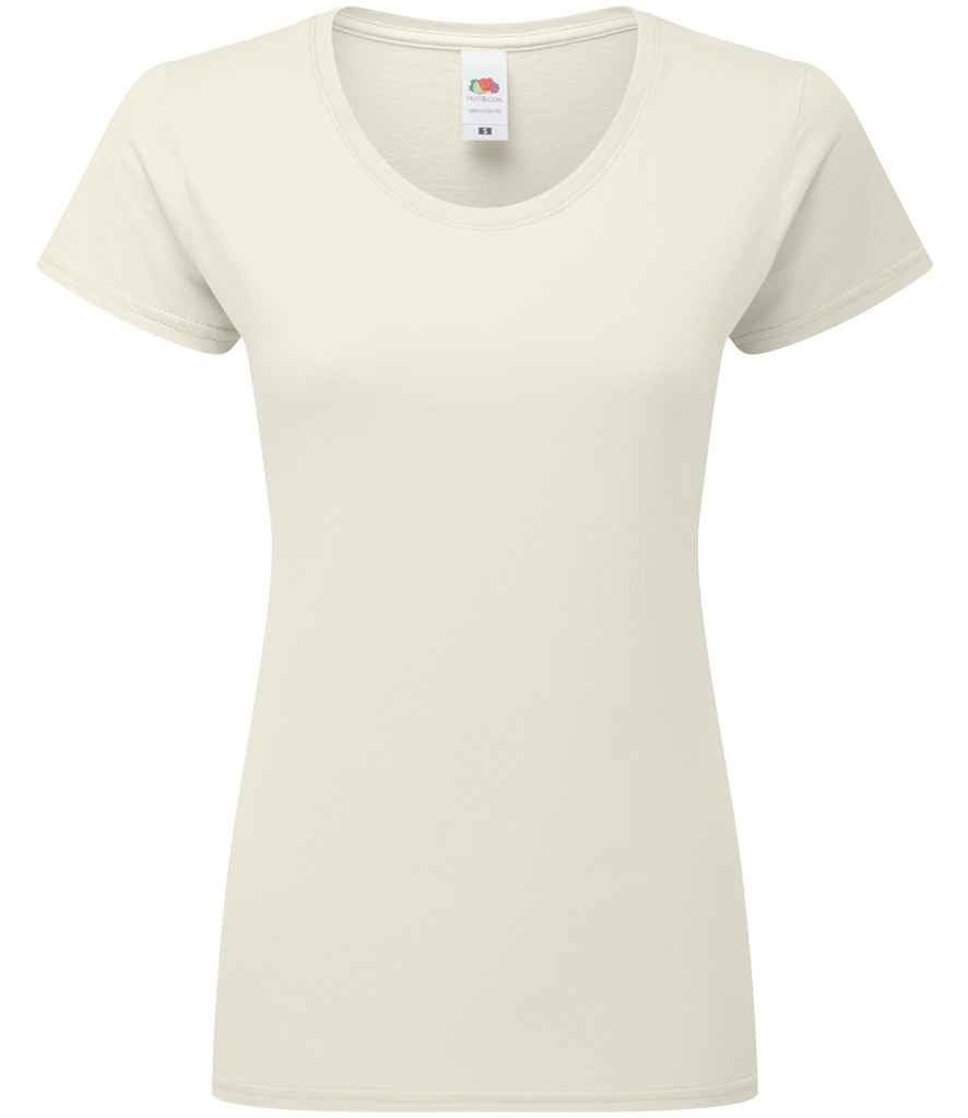 Fruit of the Loom Ladies Iconic 195 T-Shirt in Natural