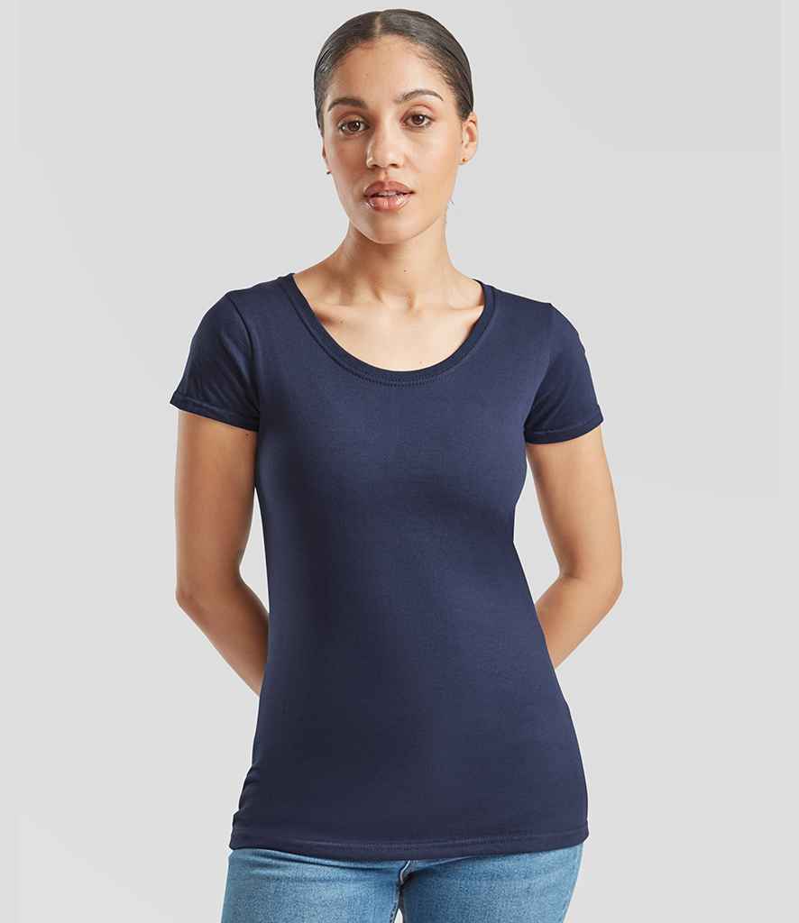Fruit of the Loom Fruit of the Loom Ladies Iconic 195 T-Shirt Navy