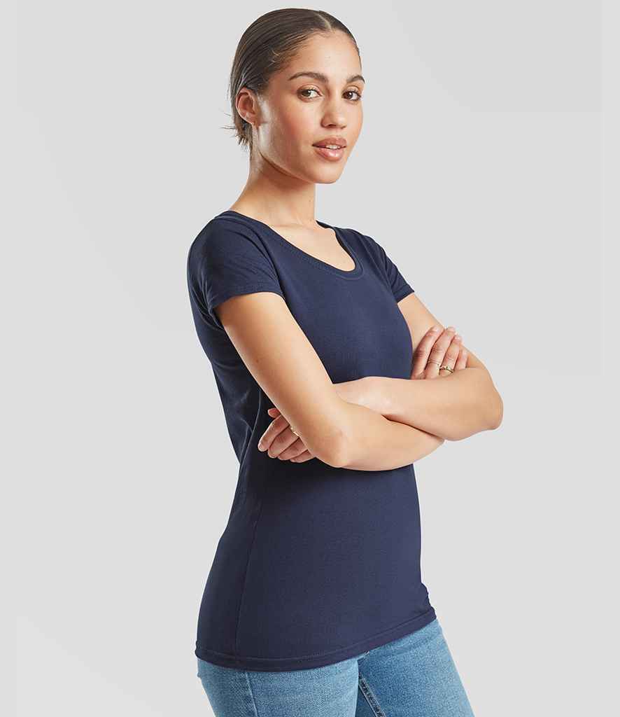 Fruit of the Loom Fruit of the Loom Ladies Iconic 195 T-Shirt Navy