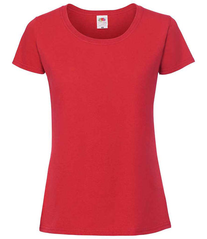 Fruit of the Loom Ladies Iconic 195 T-Shirt in Red