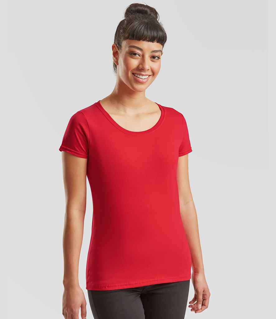 Fruit of the Loom Fruit of the Loom Ladies Iconic 195 T-Shirt Red