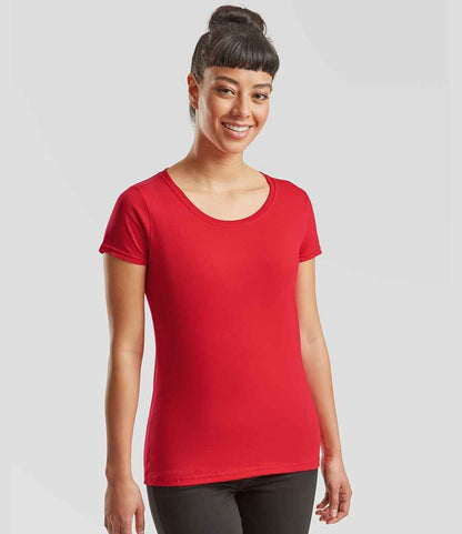 Fruit of the Loom Fruit of the Loom Ladies Iconic 195 T-Shirt Red