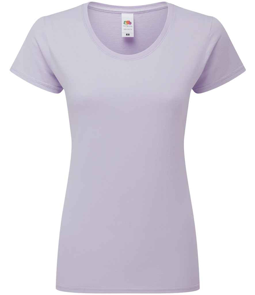 Fruit of the Loom Ladies Iconic 195 T-Shirt in Soft Lavender