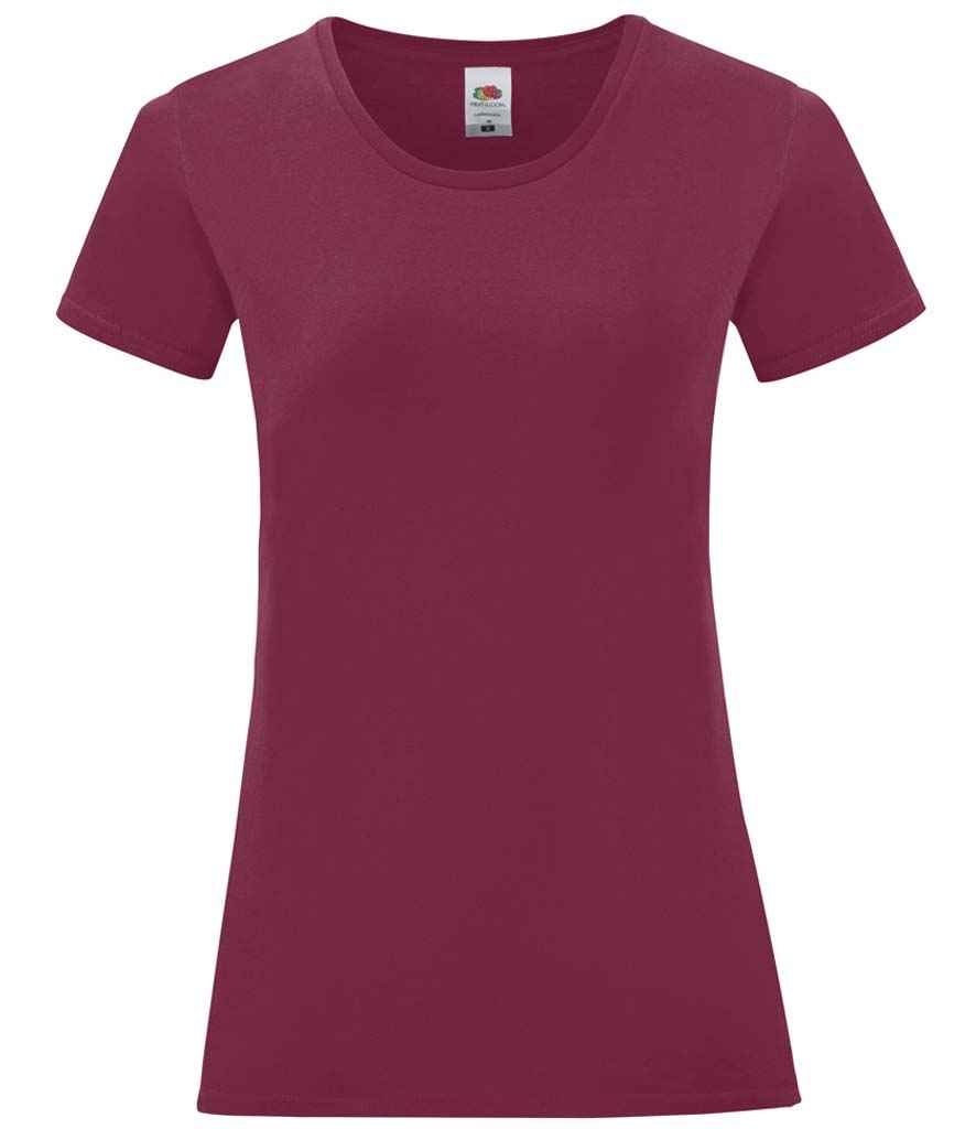 Fruit of the Loom Fruit of the Loom Ladies Iconic 150 T-Shirt Burgundy