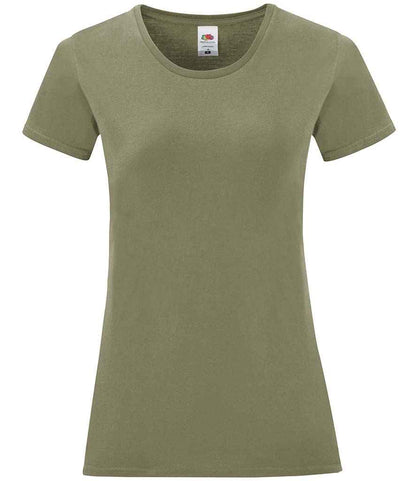 Fruit of the Loom Ladies Iconic 150 T-Shirt in Classic Olive