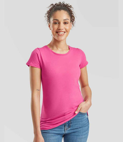 Fruit of the Loom Fruit of the Loom Ladies Iconic 150 T-Shirt Fuchsia
