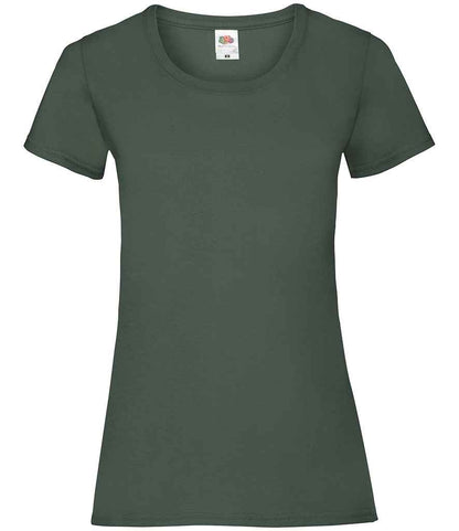 Fruit of the Loom Lady Fit Value T-Shirt in Bottle Green