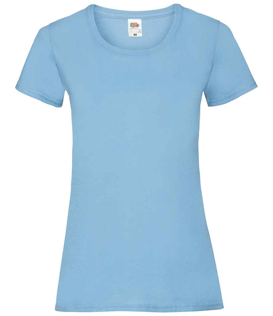 Fruit of the Loom Lady Fit Value T-Shirt in Sky Blue