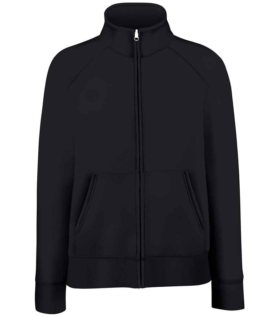 Fruit of the Loom Premium Lady Fit Sweat Jacket in Black