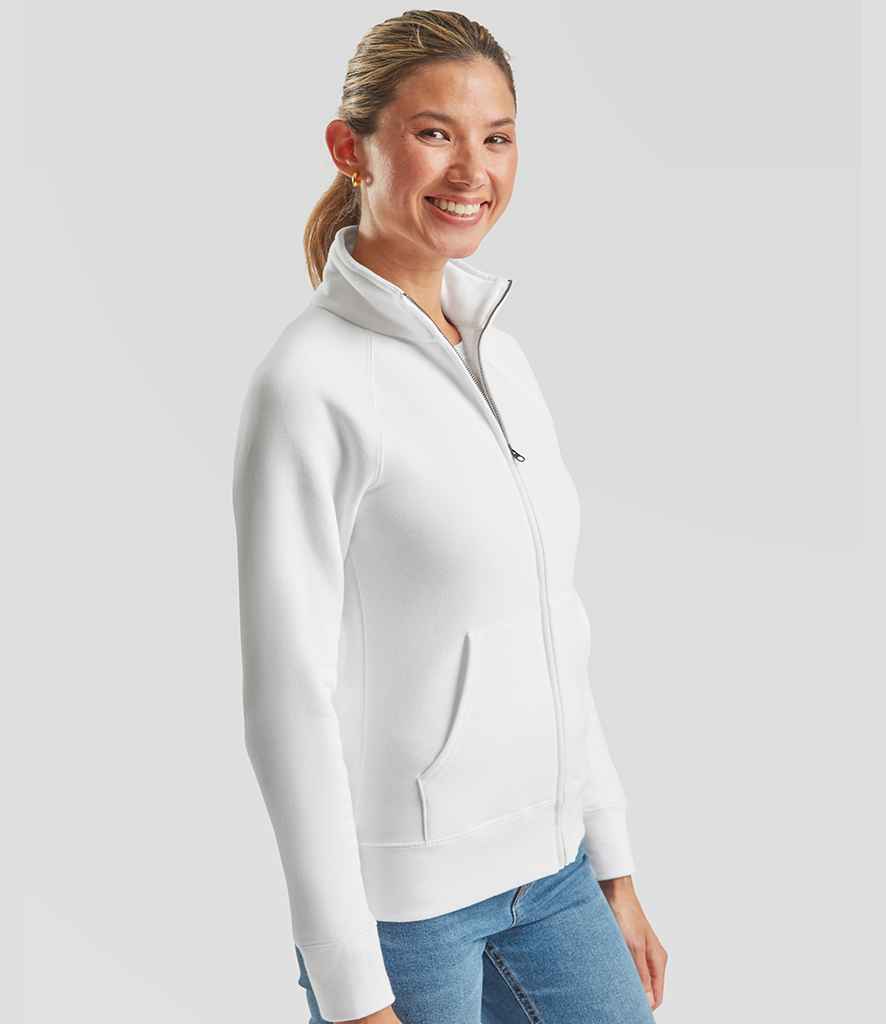 Fruit of the Loom Fruit of the Loom Premium Lady Fit Sweat Jacket White