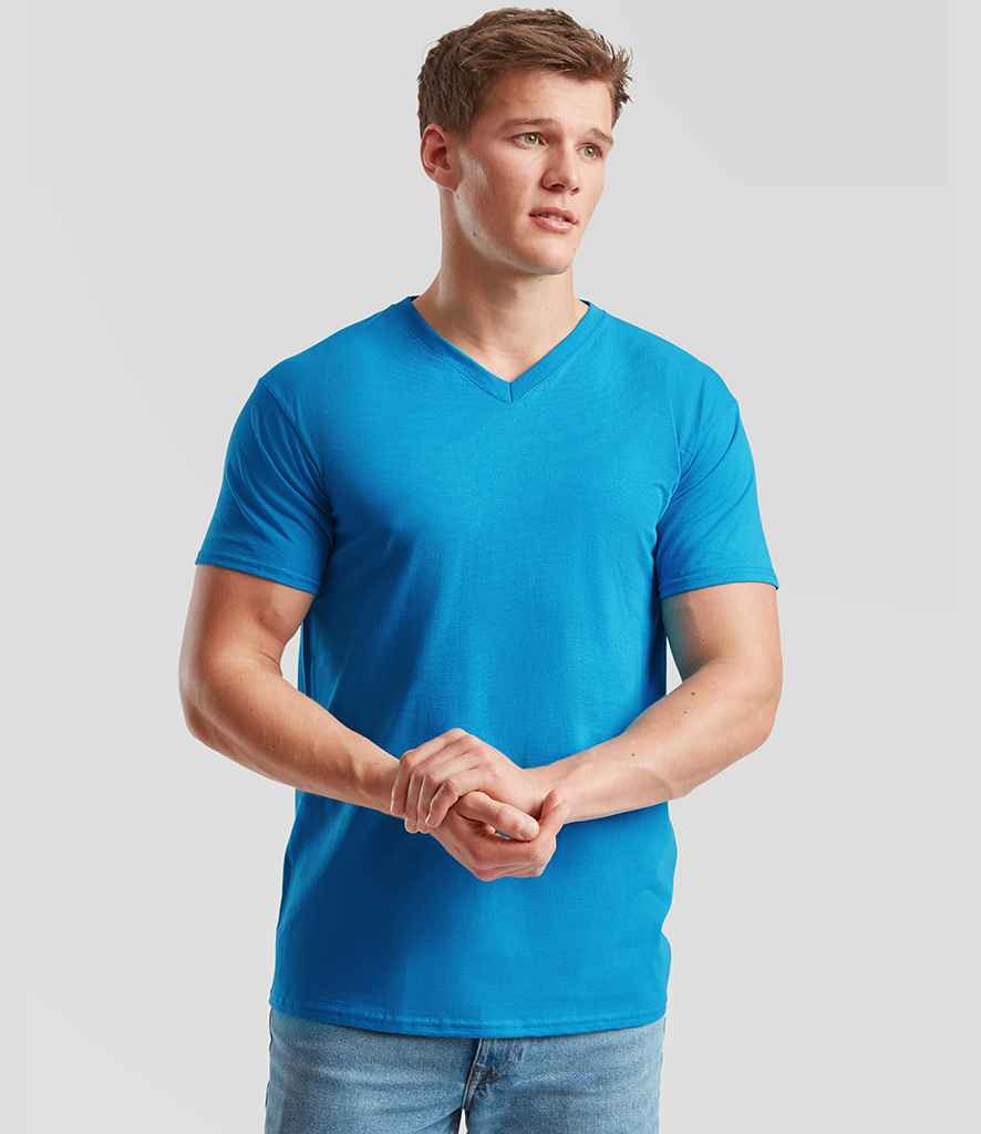 Fruit of the Loom Fruit of the Loom V Neck Value T-Shirt Azure