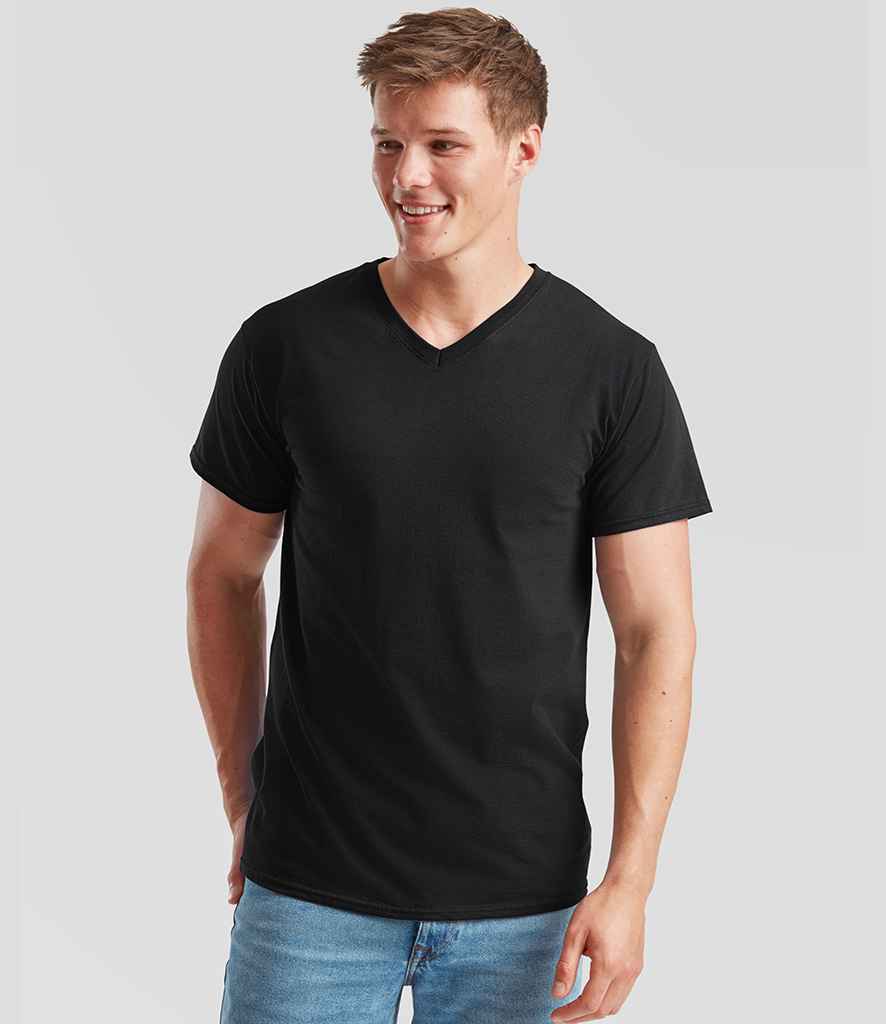 Fruit of the Loom Fruit of the Loom V Neck Value T-Shirt Black