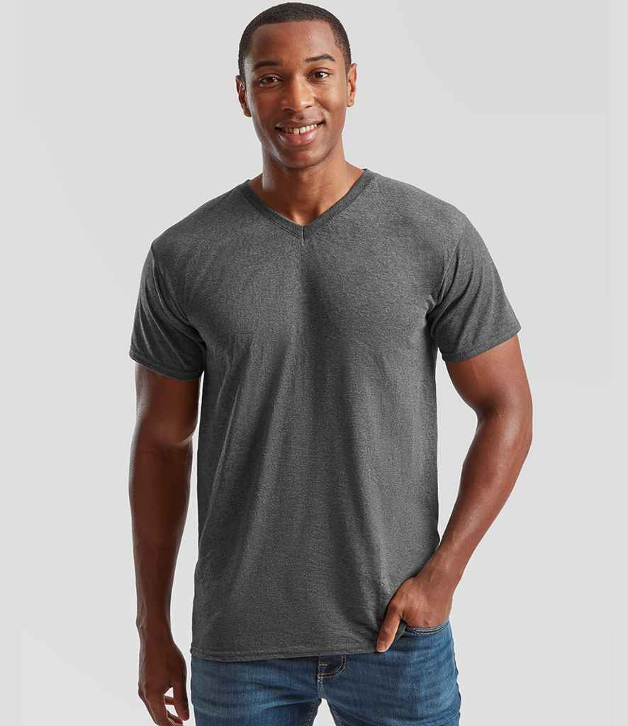Fruit of the Loom Fruit of the Loom V Neck Value T-Shirt Dark Heather