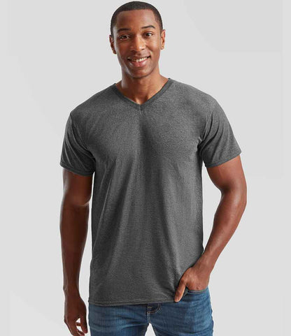 Fruit of the Loom Fruit of the Loom V Neck Value T-Shirt Dark Heather