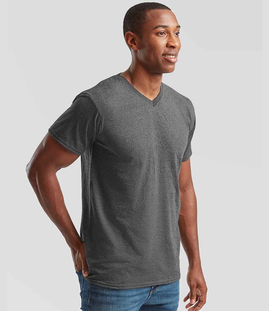 Fruit of the Loom V Neck Value T-Shirt - model image
