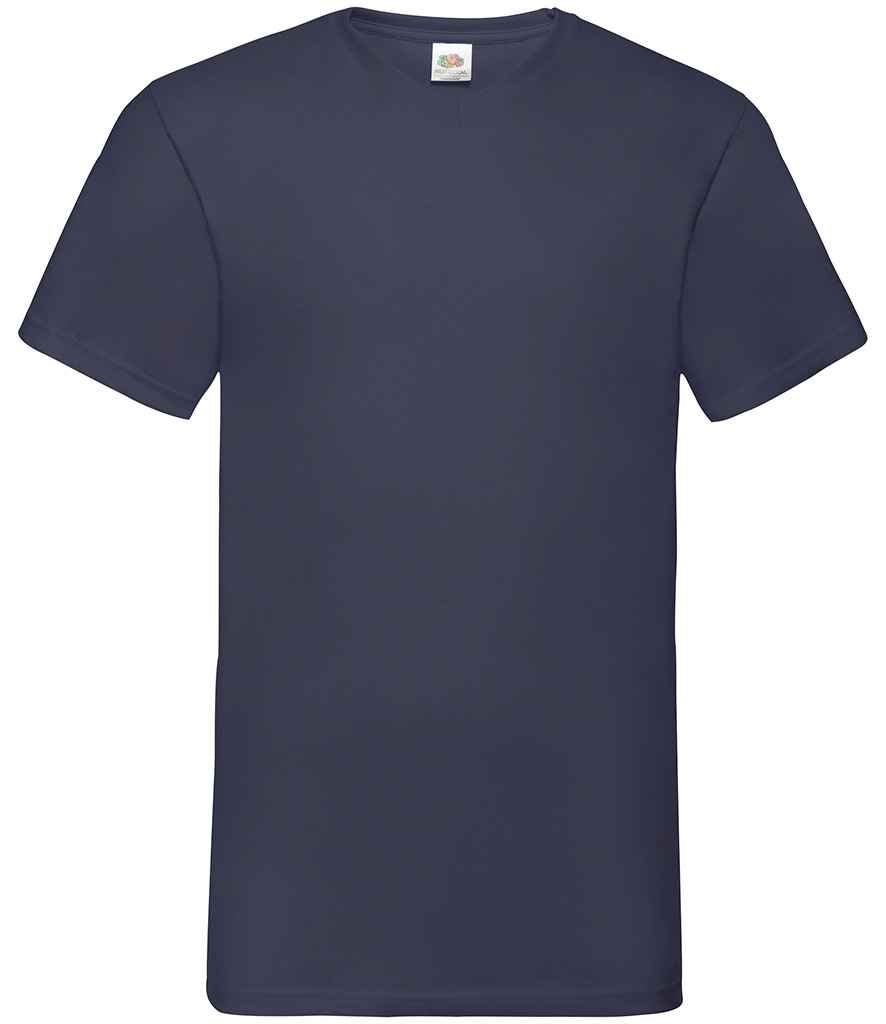 Fruit of the Loom V Neck Value T-Shirt in Deep Navy