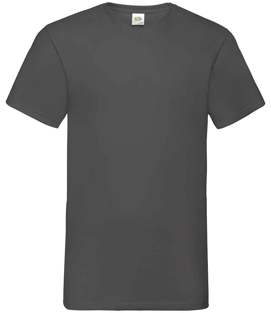 Fruit of the Loom V Neck Value T-Shirt in Light Graphite