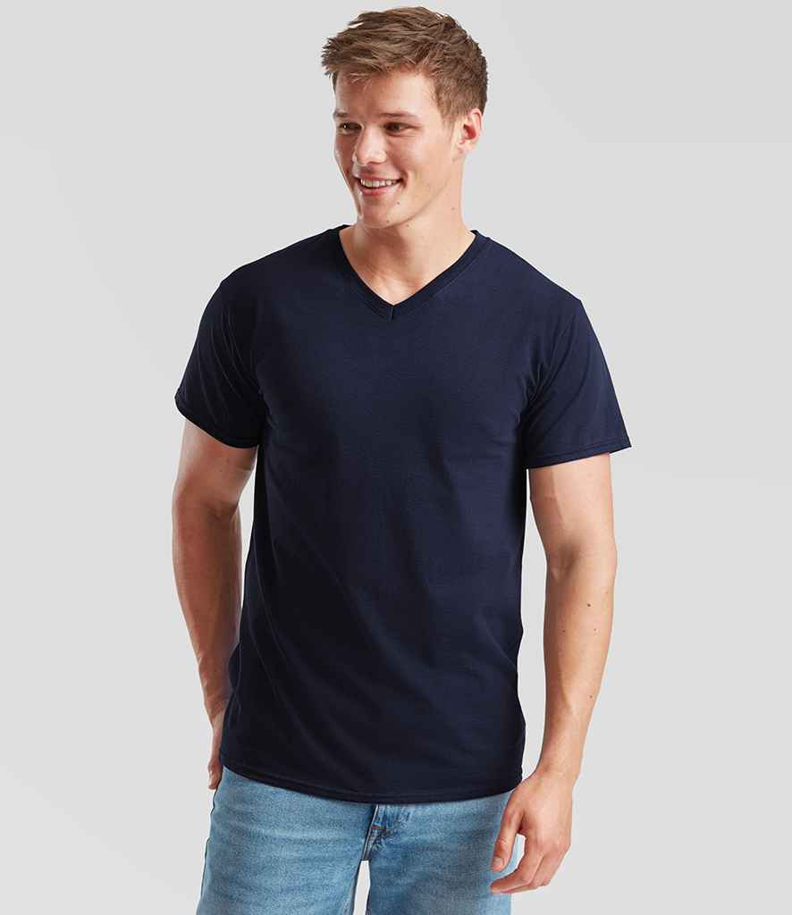 Fruit of the Loom Fruit of the Loom V Neck Value T-Shirt Navy