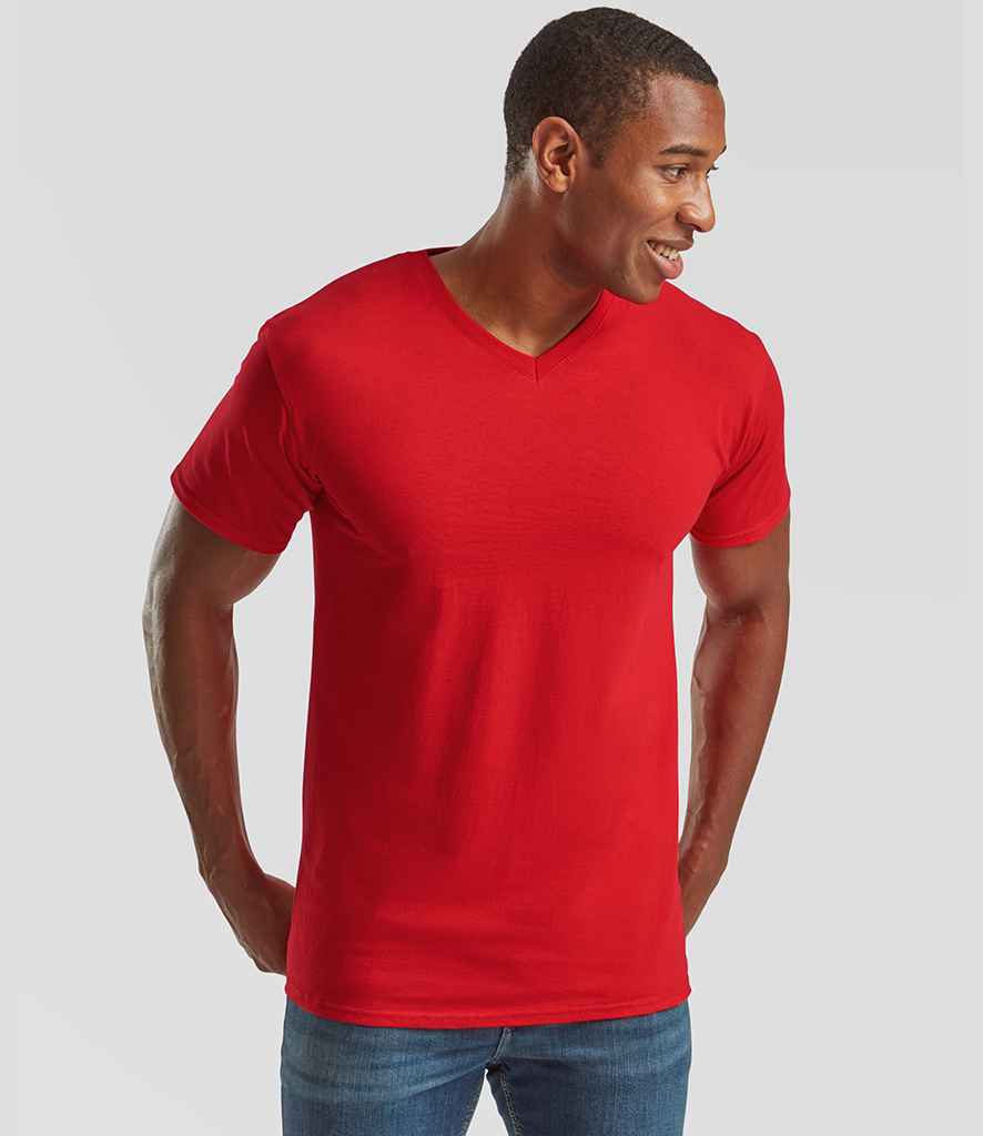 Fruit of the Loom Fruit of the Loom V Neck Value T-Shirt Red
