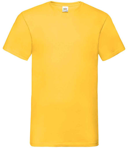 Fruit of the Loom V Neck Value T-Shirt in Sunflower