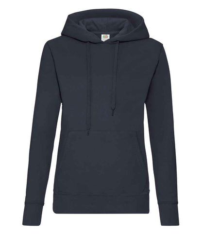 Fruit of the Loom Classic Lady Fit Hooded Sweatshirt in Deep Navy