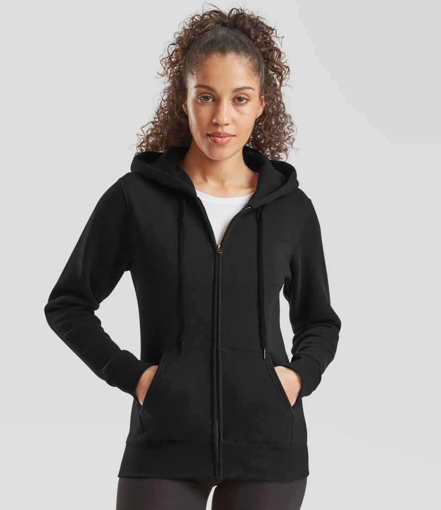 Fruit of the Loom Premium Lady Fit Zip Hooded Jacket - model image