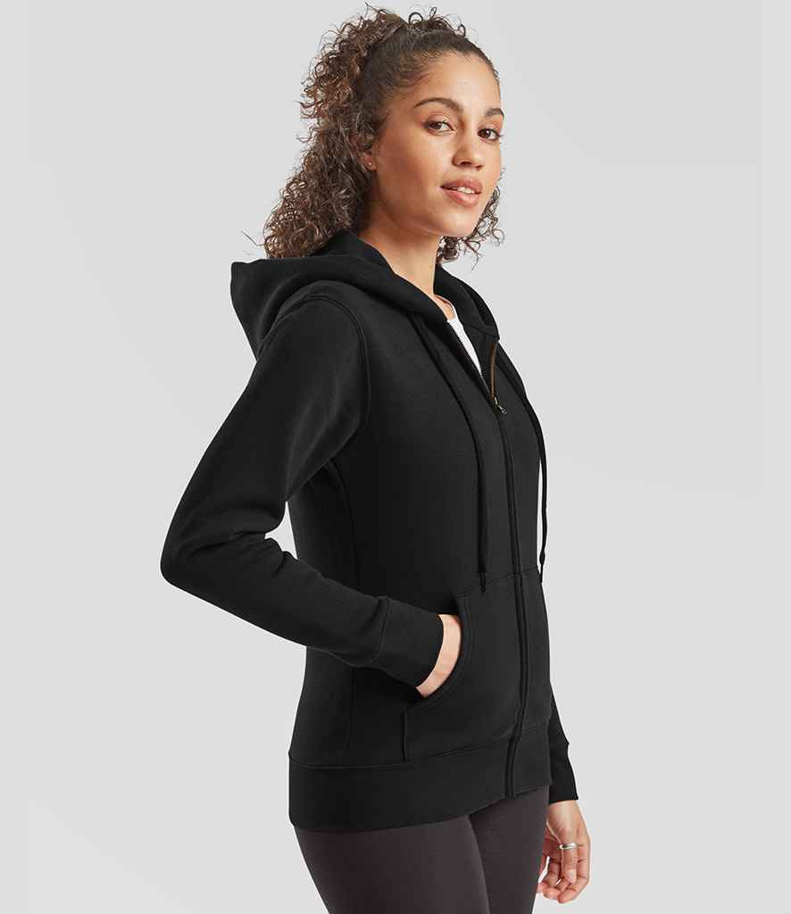 Fruit of the Loom Fruit of the Loom Premium Lady Fit Zip Hooded Jacket Black