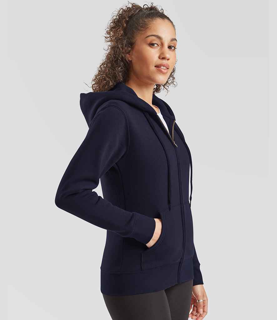 Fruit of the Loom Premium Lady Fit Zip Hooded Jacket - model image
