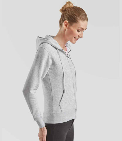 Fruit of the Loom Fruit of the Loom Premium Lady Fit Zip Hooded Jacket Heather Grey