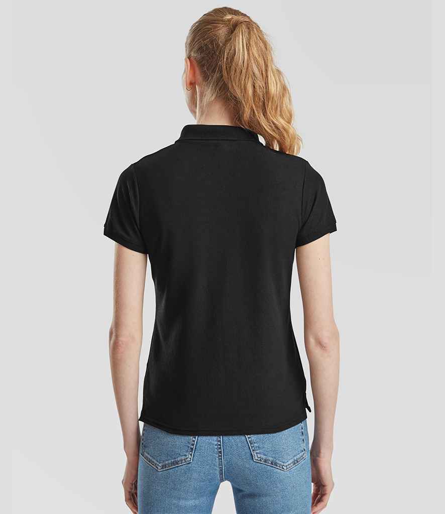 Fruit of the Loom Fruit of the Loom Lady Fit Piqué Polo Shirt Black