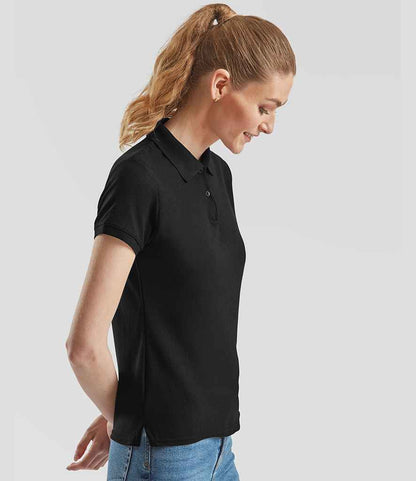 Fruit of the Loom Fruit of the Loom Lady Fit Piqué Polo Shirt Black