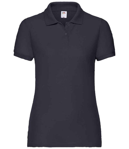 Fruit of the Loom Lady Fit Piqué Polo Shirt in Deep Navy