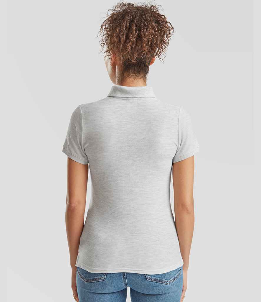 Fruit of the Loom Fruit of the Loom Lady Fit Piqué Polo Shirt Heather Grey