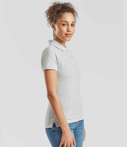 Fruit of the Loom Fruit of the Loom Lady Fit Piqué Polo Shirt Heather Grey