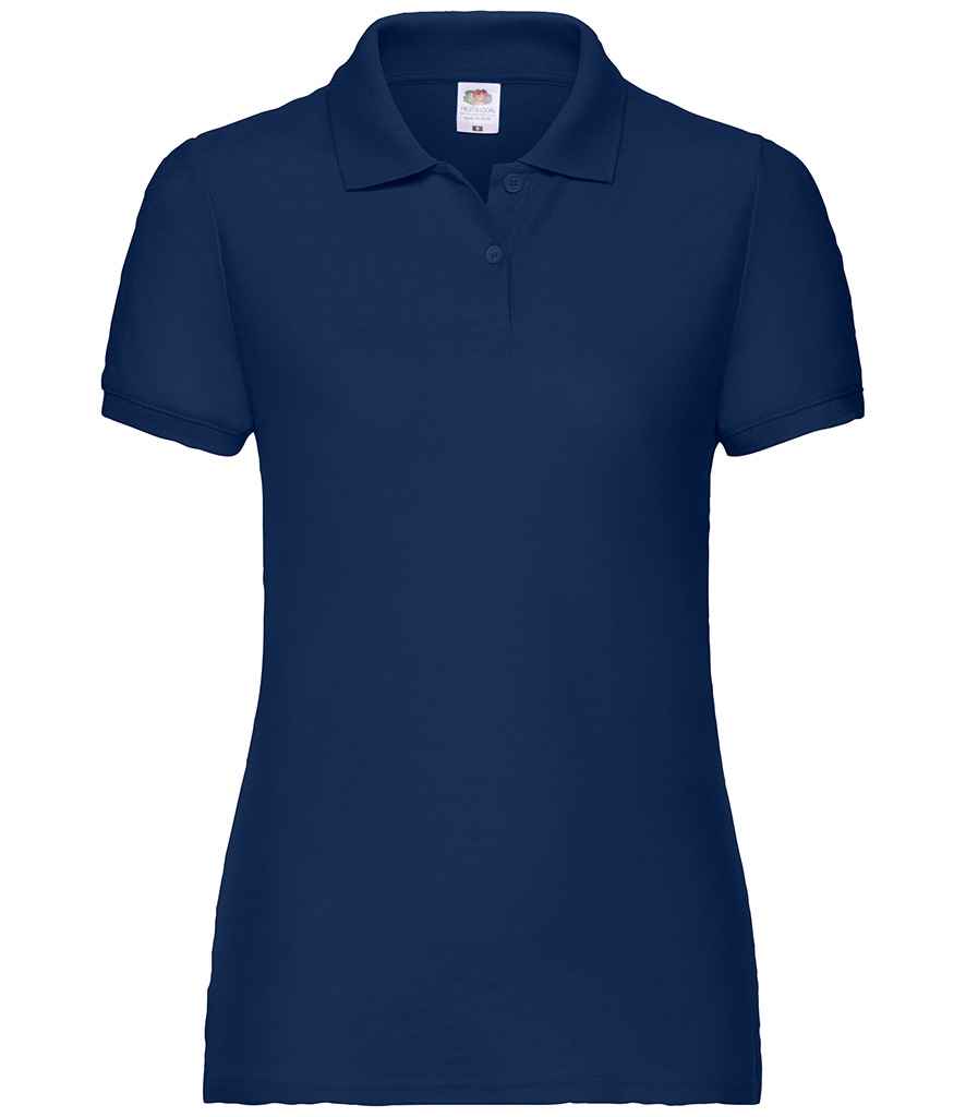 Fruit of the Loom Lady Fit Piqué Polo Shirt in Navy