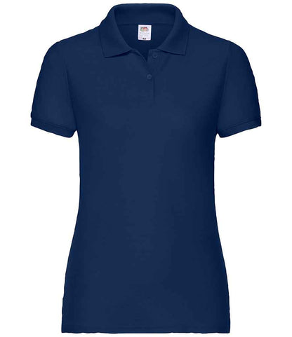 Fruit of the Loom Lady Fit Piqué Polo Shirt in Navy