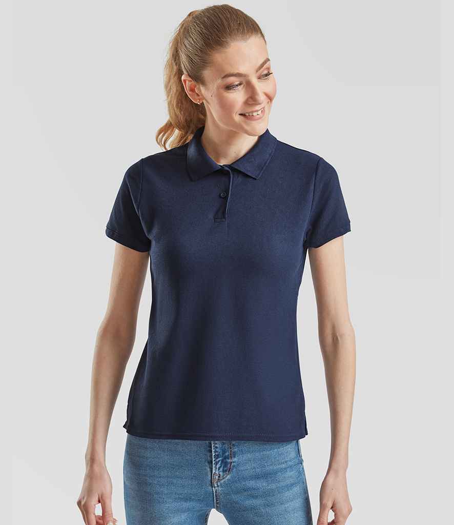 Fruit of the Loom Fruit of the Loom Lady Fit Piqué Polo Shirt Navy