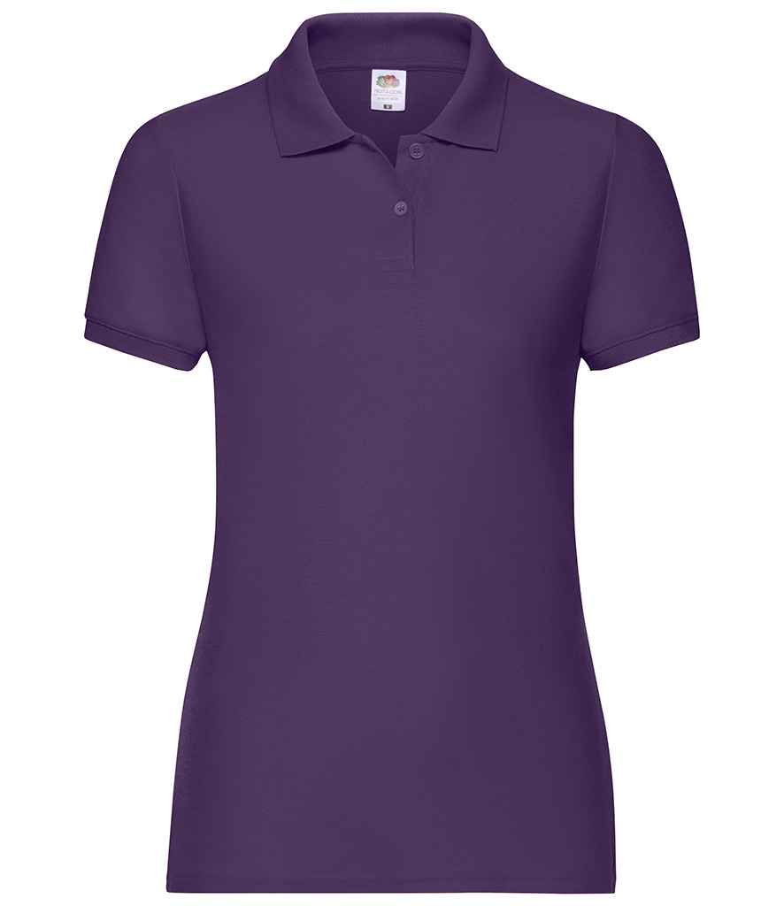 Fruit of the Loom Lady Fit Piqué Polo Shirt in Purple