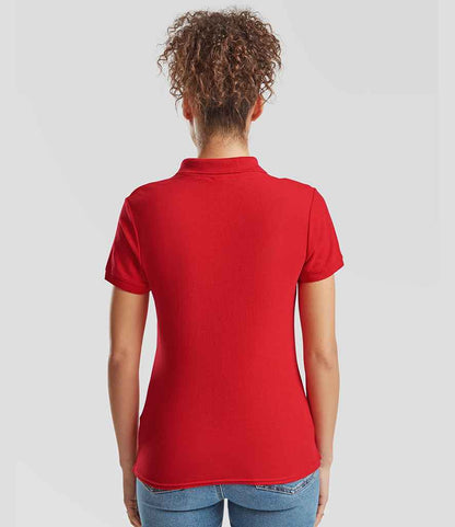 Fruit of the Loom Fruit of the Loom Lady Fit Piqué Polo Shirt Red