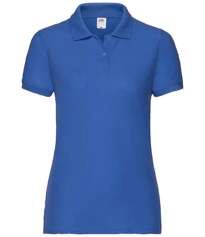 Fruit of the Loom Lady Fit Piqué Polo Shirt in Royal Blue