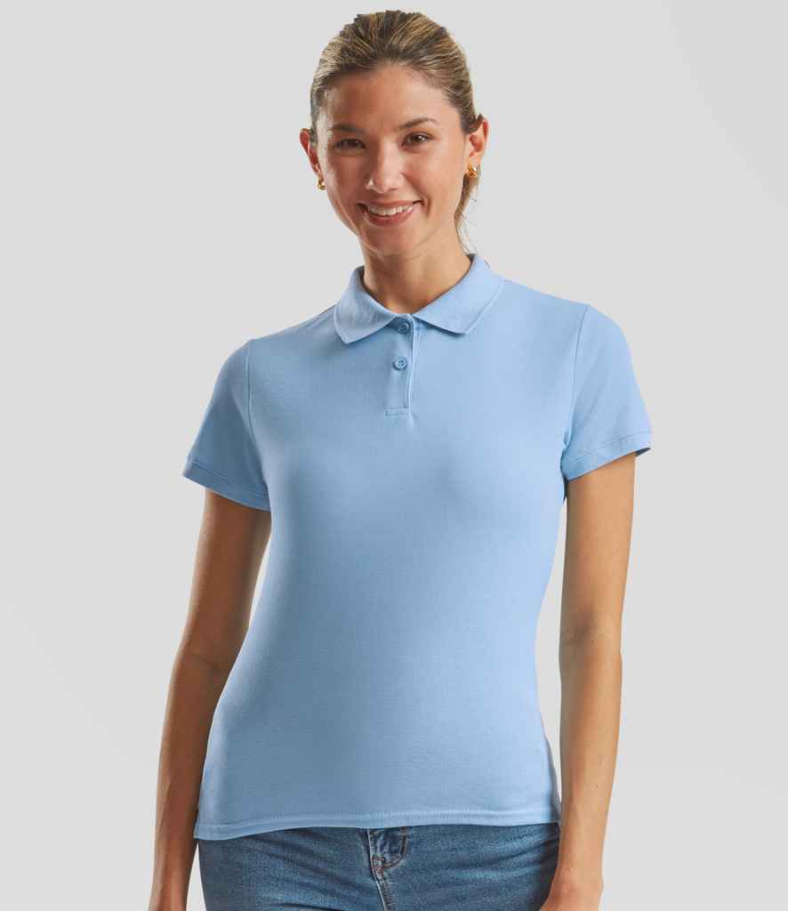 Fruit of the Loom Fruit of the Loom Lady Fit Piqué Polo Shirt Sky Blue