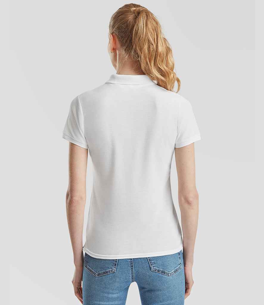Fruit of the Loom Fruit of the Loom Lady Fit Piqué Polo Shirt White