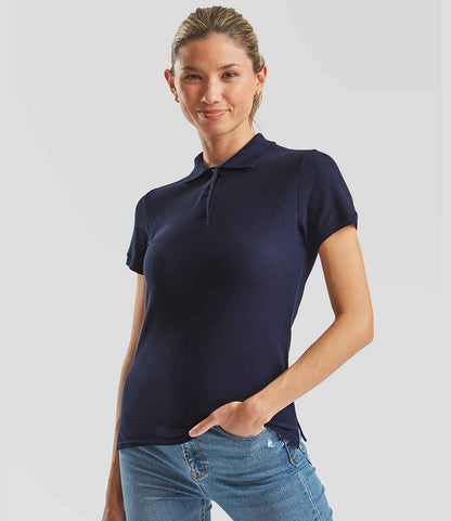 Fruit of the Loom Fruit of the Loom Lady-Fit Premium Cotton Piqué Polo Shirt Deep Navy