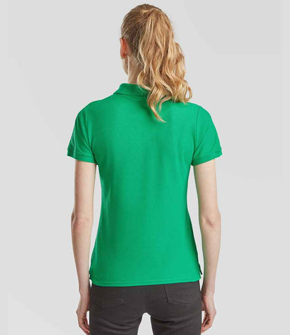 Fruit of the Loom Fruit of the Loom Lady-Fit Premium Cotton Piqué Polo Shirt Kelly Green