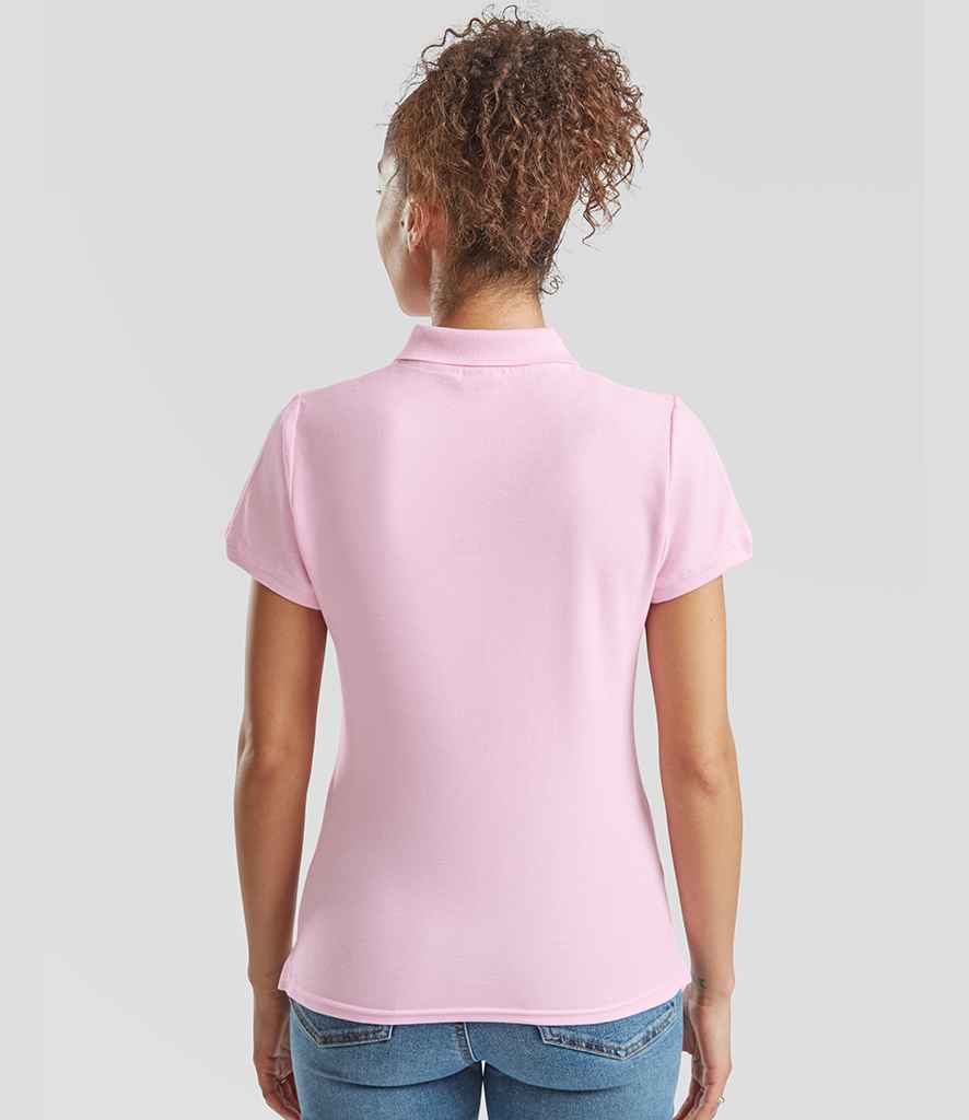 Fruit of the Loom Fruit of the Loom Lady-Fit Premium Cotton Piqué Polo Shirt Light Pink