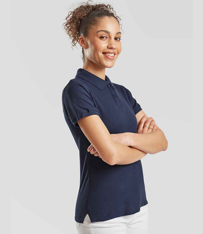 Fruit of the Loom Fruit of the Loom Lady-Fit Premium Cotton Piqué Polo Shirt Navy