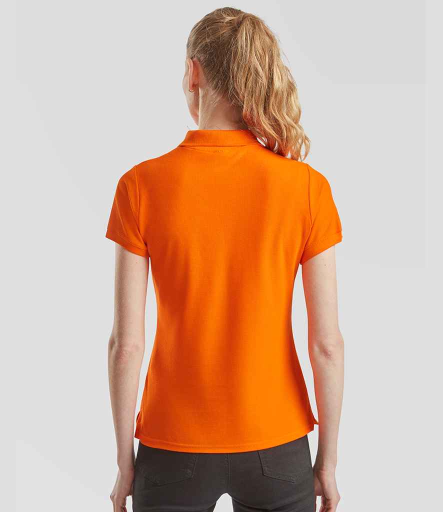Fruit of the Loom Fruit of the Loom Lady-Fit Premium Cotton Piqué Polo Shirt Orange