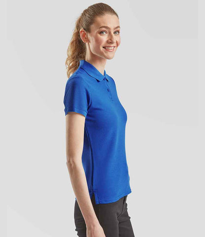 Fruit of the Loom Fruit of the Loom Lady-Fit Premium Cotton Piqué Polo Shirt Royal Blue